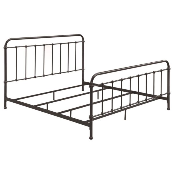 Livingston Metal Eastern King Open Frame Bed Dark Bronze