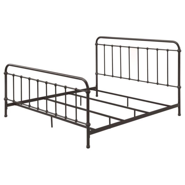 Livingston Metal Eastern King Open Frame Bed Dark Bronze