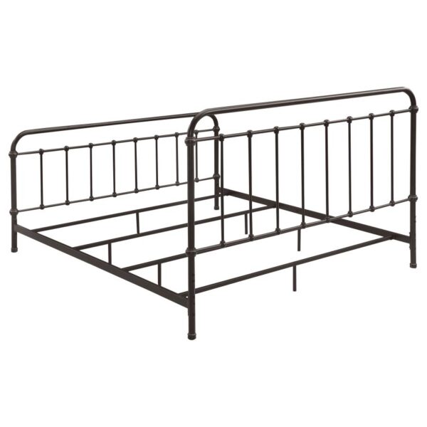 Livingston Metal Eastern King Open Frame Bed Dark Bronze