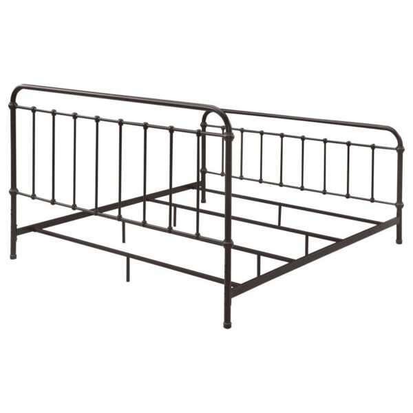 Livingston Metal Eastern King Open Frame Bed Dark Bronze