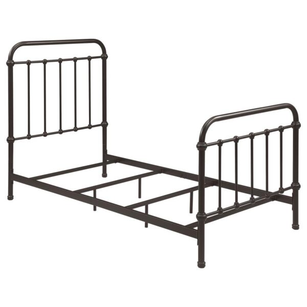 Livingston Metal Twin Open Frame Bed Dark Bronze