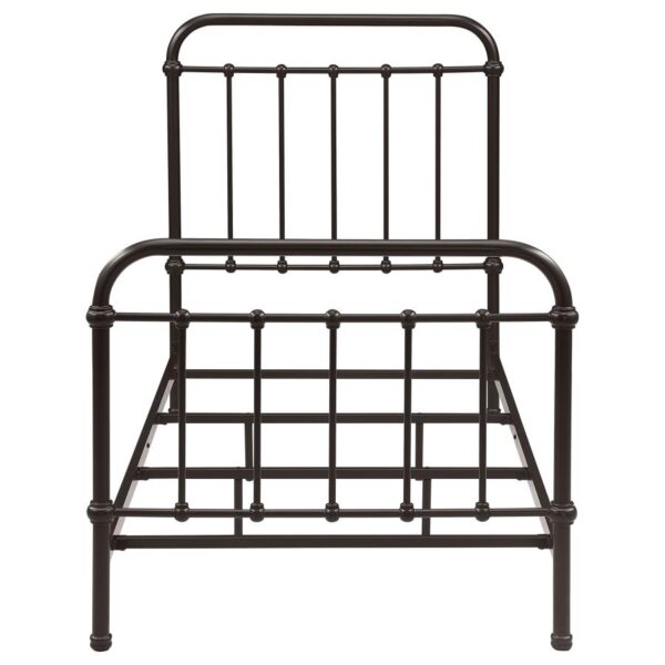 Livingston Metal Twin Open Frame Bed Dark Bronze