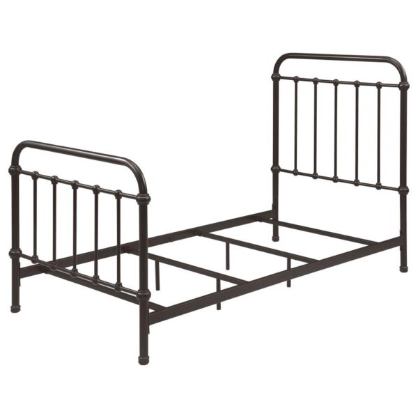 Livingston Metal Twin Open Frame Bed Dark Bronze