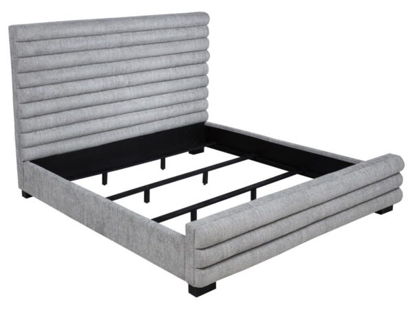 Patricia 58-inch Boucle Upholstered Eastern King Bed Grey
