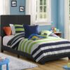 Dorian Faux Leather Upholstered Twin Panel Bed Black