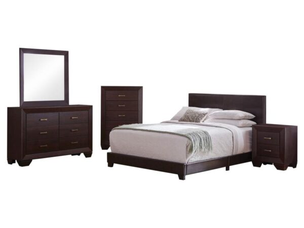 Dorian 5-piece Eastern King Bedroom Set Dark Cocoa