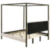 Monroe Upholstered Eastern King Canopy Bed Vanilla