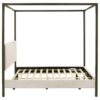 Monroe Upholstered Eastern King Canopy Bed Vanilla