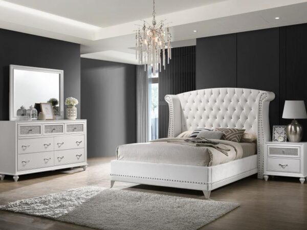 Barzini 4-piece Queen Bedroom Set White