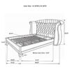 Barzini Upholstered Queen Wingback Bed White