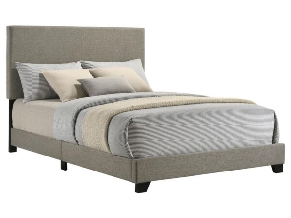 Dorian Fabric Upholstered Full Panel Bed Taupe