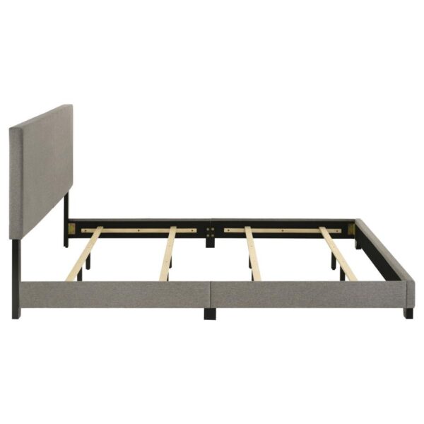 Dorian Fabric Upholstered Eastern King Panel Bed Taupe