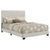 Dorian Fabric Upholstered Full Panel Bed Cream