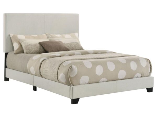 Dorian Fabric Upholstered Full Panel Bed Cream