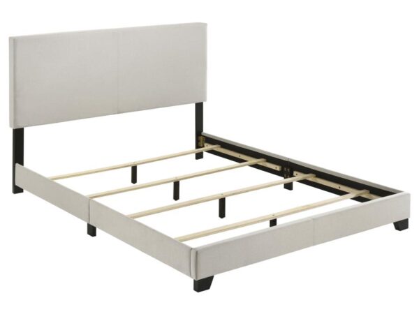 Dorian Fabric Upholstered Queen Panel Bed Cream
