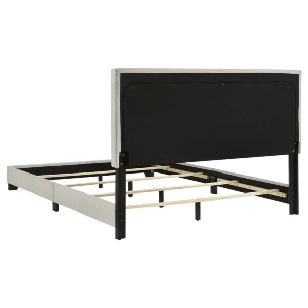 Dorian Fabric Upholstered Queen Panel Bed Cream
