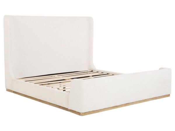 Nala Upholstered Eastern King Sleigh Bed Cream