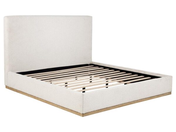 Knox Upholstered EASTERN KING Panel Bed Cream