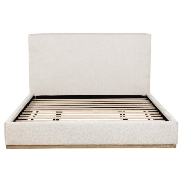 Knox Upholstered EASTERN KING Panel Bed Cream