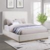 Knox Upholstered Queen Panel Bed Cream