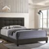 Mapes Upholstered Eastern King Panel Bed Charcoal