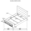 Senna Upholstered Queen Audio Flame Visualizer Bed Brown