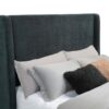 Preston Upholstered Queen Audio Flame Visualizer Bed Dark Blue