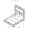 Tisdall Upholstered Queen Flame Visualizer Bed Grey