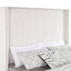 Natasha 65-inch Upholstered Eastern King Wingback Bed Cream