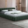 Trinity Upholstered Eastern King Platform Bed Green