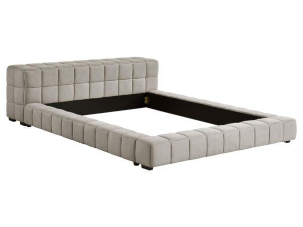 Trinity Upholstered Full Platform Bed Light Taupe