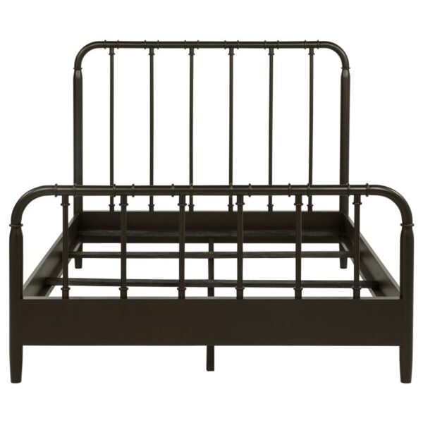 Rocco All Wood Water Pipe Open Frame Twin Bed Dark Bronze