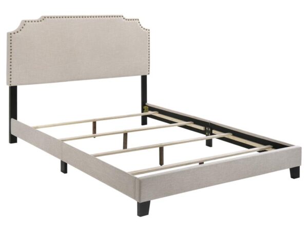 Tamarac Upholstered Eastern King Panel Bed Beige