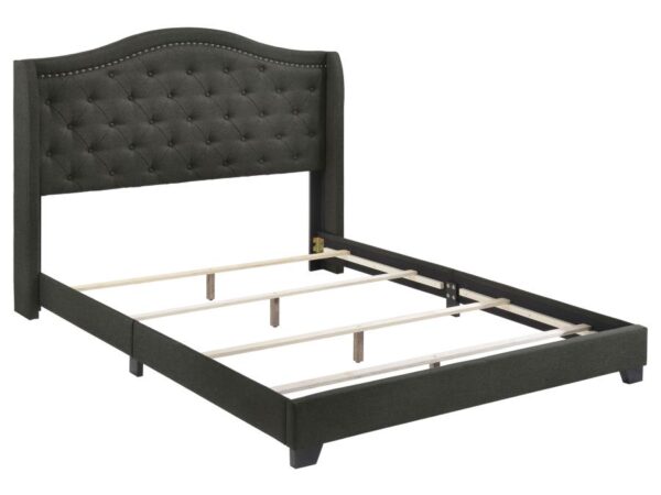 Sonoma Upholstered Eastern King Wingback Bed Grey
