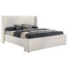 Alamosa Boucle Upholstered Eastern King Platform Bed White