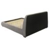 Mokena 46-inch Upholstered Eastern King Platform Bed Taupe