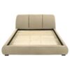 Mokena 46-inch Upholstered Eastern King Platform Bed Brown