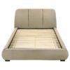 Mokena 46-inch Upholstered Queen Platform Bed Brown