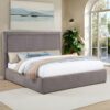 Lawson 54-inch Upholstered Eastern King Platform Bed Mushroom