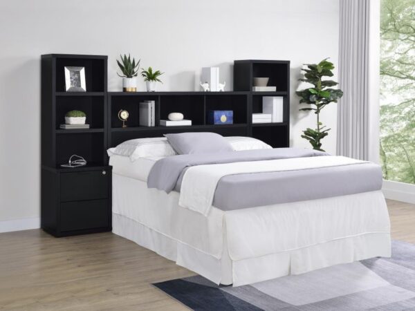 Westpark 3-piece Queen Bedroom Set Bookcase Headboard Black