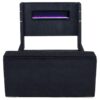 Tisdall Eastern King Flame Visualizer Wingback TV Bed Black