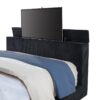 Tisdall Eastern King Flame Visualizer Wingback TV Bed Black