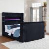 Tisdall Queen Flame Visualizer Wingback TV Bed Black