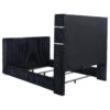 Tisdall Queen Flame Visualizer Wingback TV Bed Black