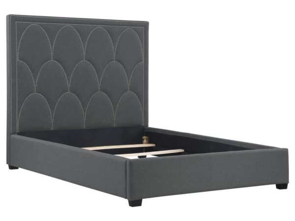 Bowfield Upholstered Queen Panel Bed Charcoal