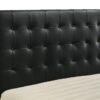 Medley Genuine Leather Queen Panel Platform Bed Black
