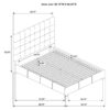 Medley Genuine Leather Queen Panel Platform Bed Black