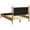 Mason 46-inch Full Panel Platform Bed Grey and Light Brown