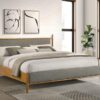 Mason 46-inch Eastern King Panel Platform Bed Light Brown