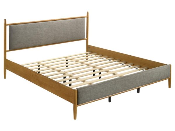 Mason 46-inch Eastern King Panel Platform Bed Light Brown